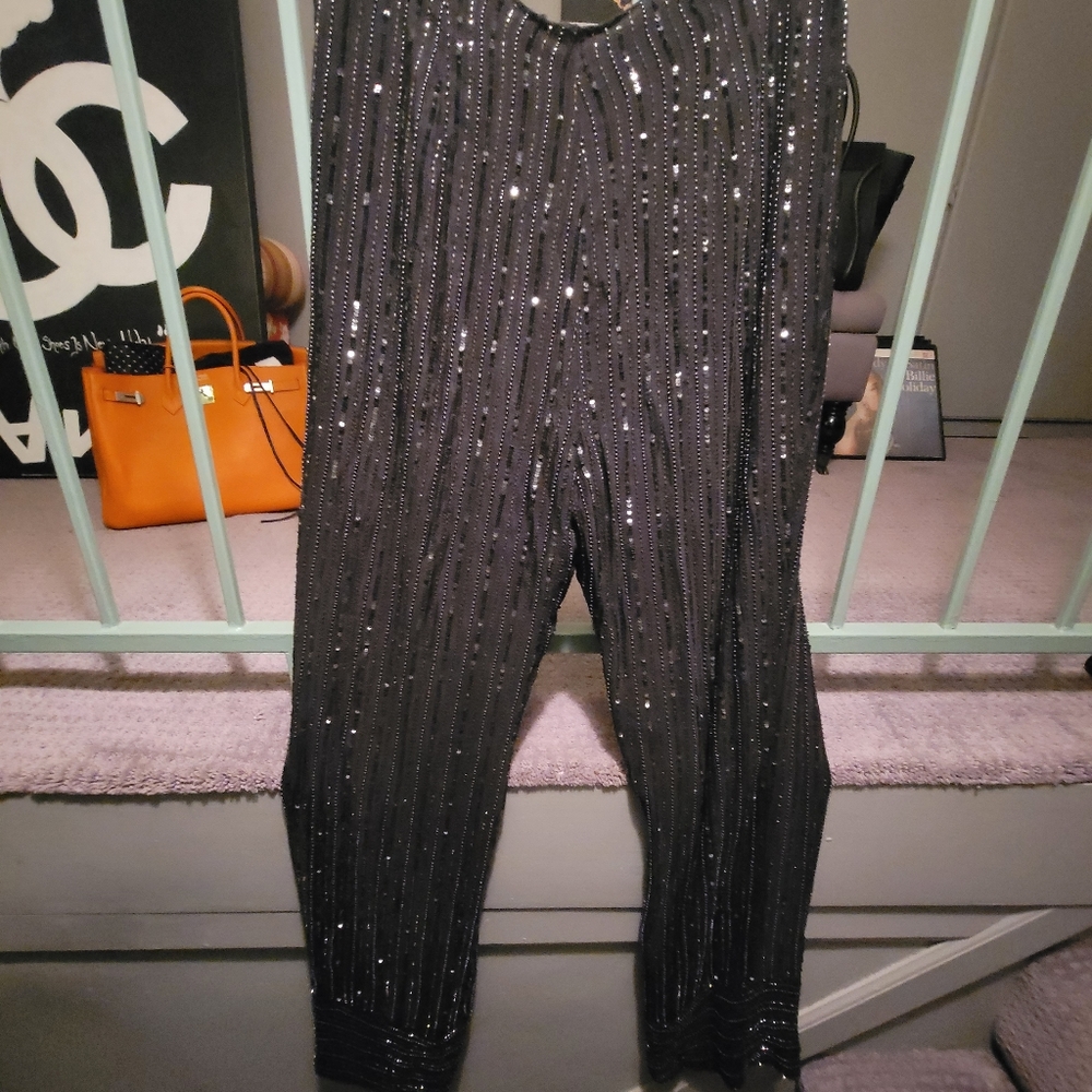 Carlisle Collection Sequin/ Beaded Pants - Picture 2 of 5